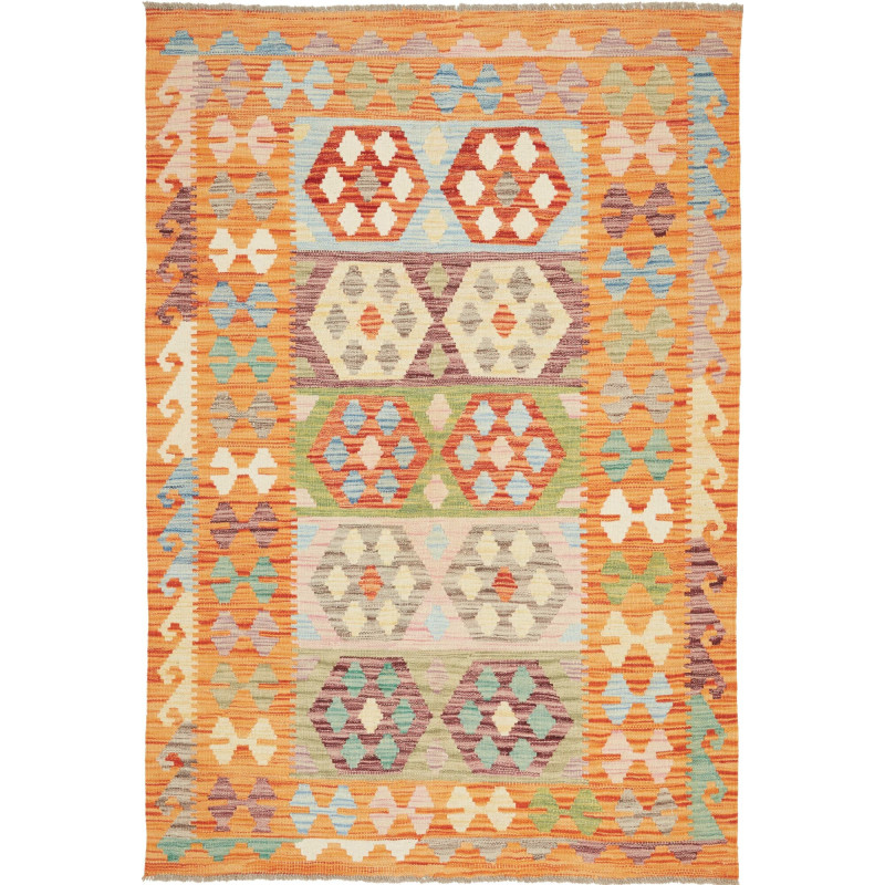 Kilim 124x183 Cm Kilim, Afghanistan, Hand-carded Wool, 0.3