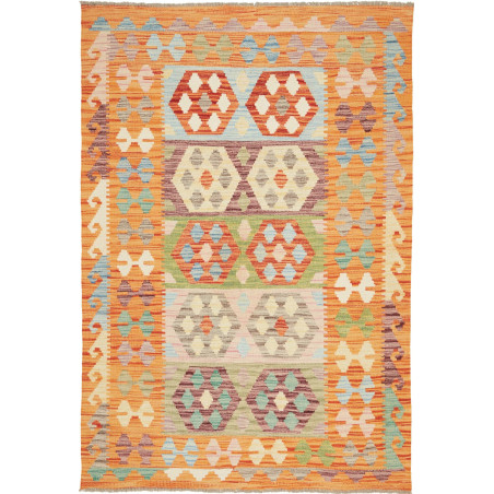 Kilim 124x183 Cm Kilim, Afghanistan, Hand-carded Wool, 0.3