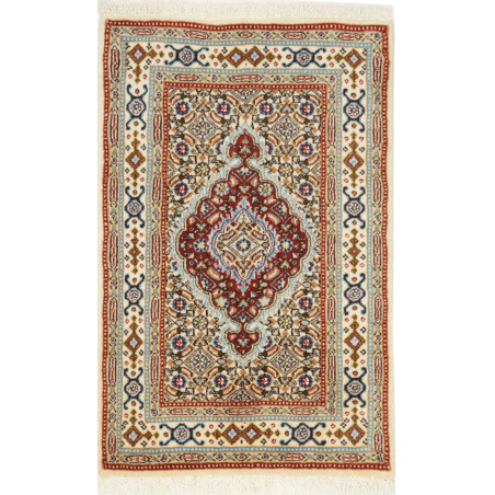 Moud 57x90 Cm Moud, Persia, Hand-carded Wool (warp: Cotton),
