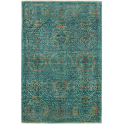 Rug Mamlouk Pakistan 124x187 Teal Antique Gold