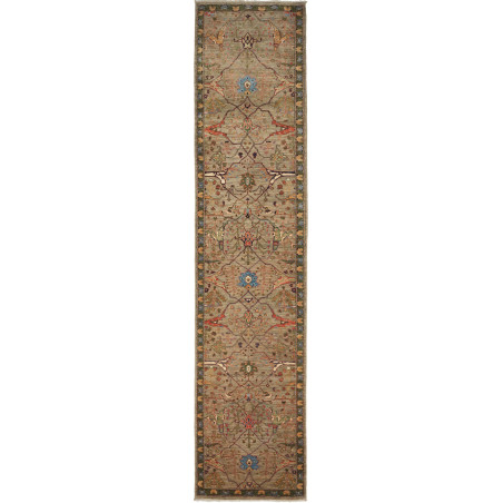 Rug Aryana Fine Pakistan 88x410 Sage Green Terr