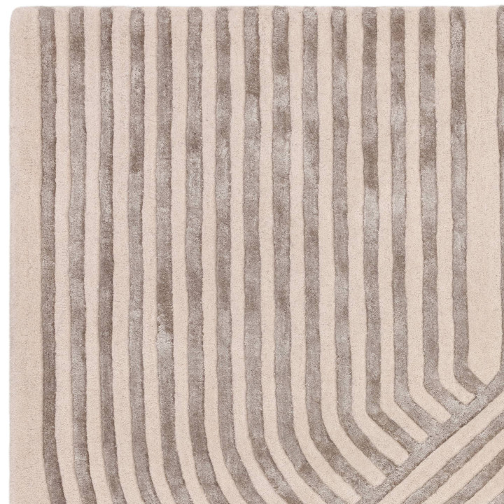Tappeto Matrix geometrico beige e grigio chiaro