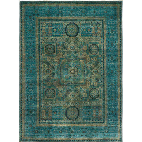 Rug Mamlouk Pakistan 150x202 Turquoise Olive Gr