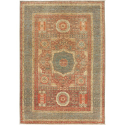Rug Mamlouk Pakistan 127x189 Terracotta Red Blu