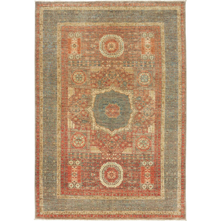 Rug Mamlouk Pakistan 127x189 Terracotta Red Blu