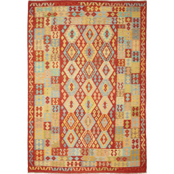 Kilim 213x303 Cm Kilim Afghan, Hand-carded Wool (warp: