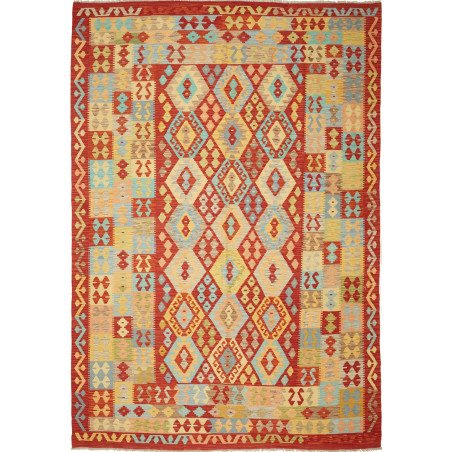 Kilim 213x303 Cm Kilim Afghan, Hand-carded Wool (warp:
