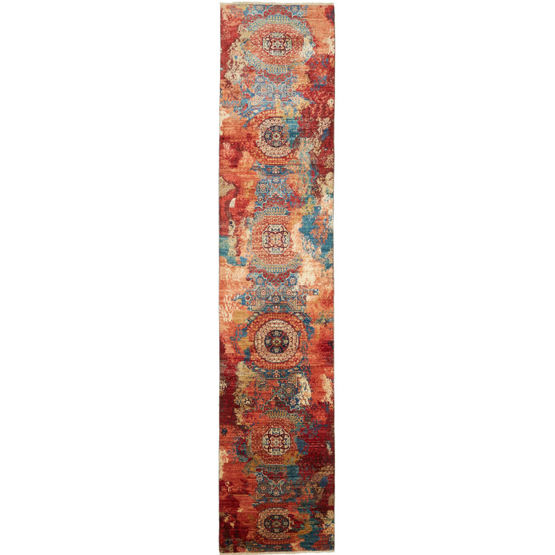 Hand Made Rug Vintage Erased Pakistan 72x358 Re