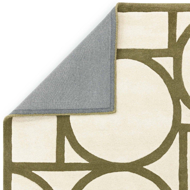 Rug Metro geometric olive green beige 160x230 cm