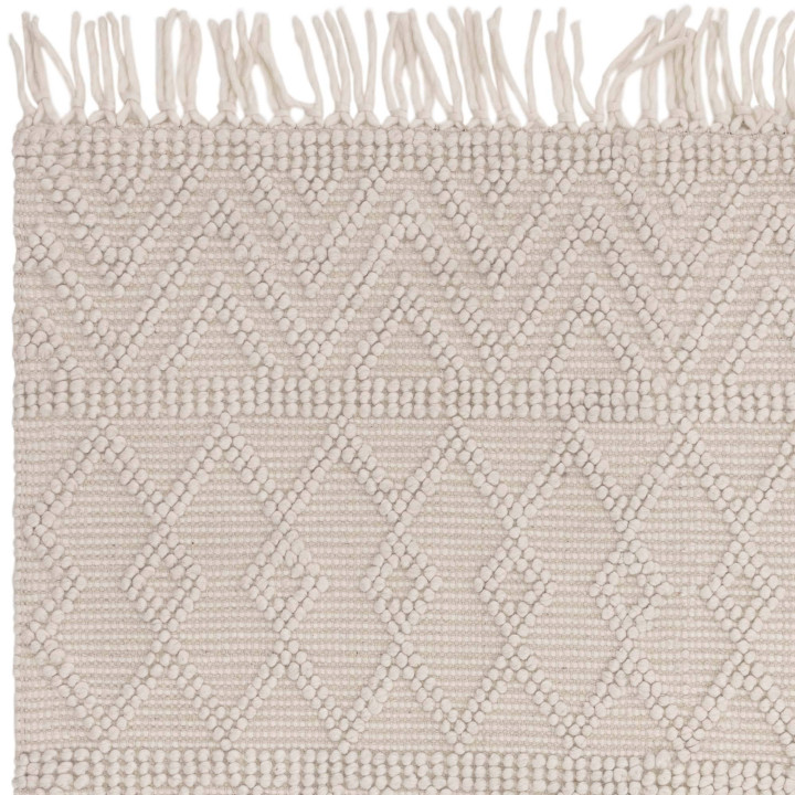 Tappeto Asra geometrico beige e avorio chiaro 12