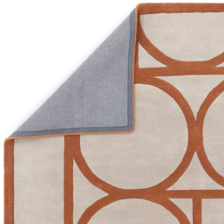 Tappeto Metro geometrico rame e beige 120x170 cm