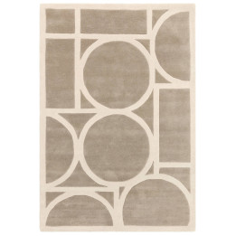 Tappeto Metro geometrico beige e tortora 120x170