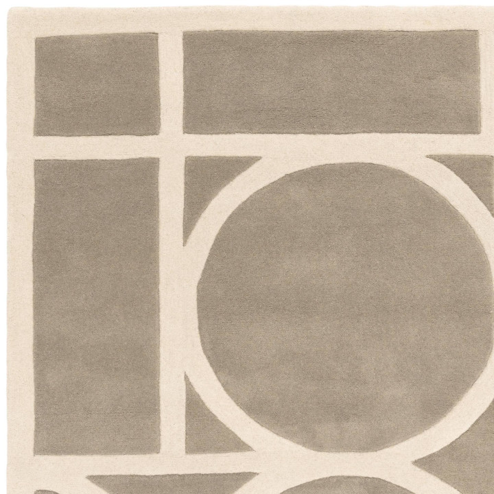 Rug Metro geometric beige taupe 120x170 cm