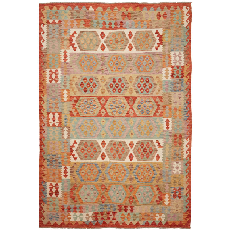 Kilim 199x294 Cm Kilim, Afghanistan, Hand-carded Wool (warp: