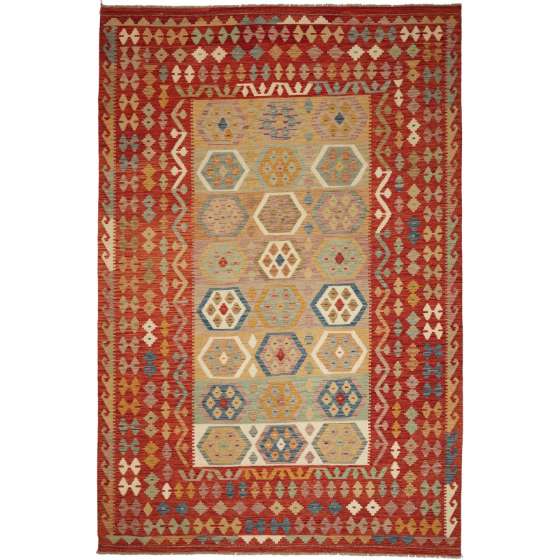 Kilim 197x304 Cm Kilim, Afghanistan, Hand-carded Wool (warp: