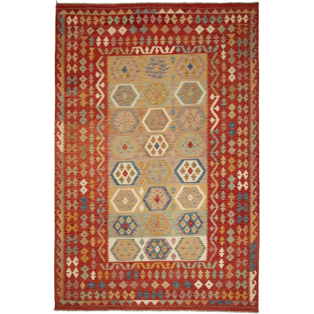 Kilim 197x304 Cm Kilim, Afghanistan, Hand-carded Wool (warp: