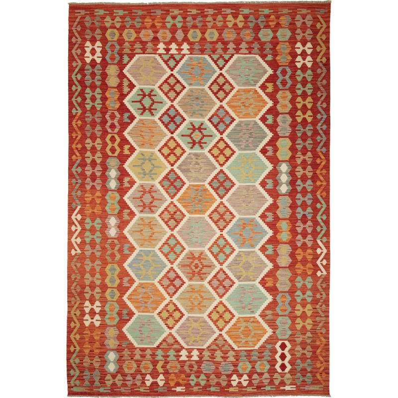 Kilim 201x297 Cm Kilim, Afghanistan, Hand-carded Wool (warp: