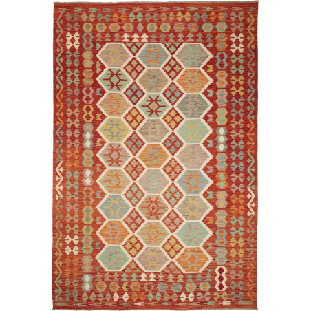Kilim 201x297 Cm Kilim, Afghanistan, Hand-carded Wool (warp: