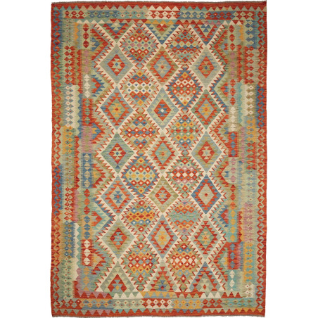 Kilim 204x294 Cm Kilim Afghanistan, Hand-carded Wool (warp: