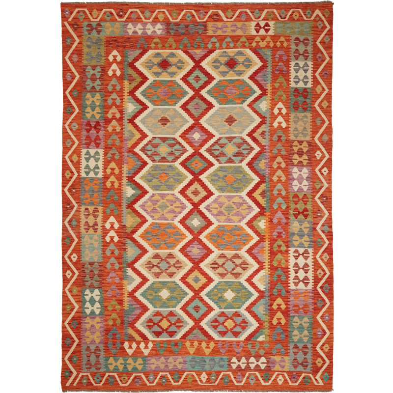 Kilim 201x288 Cm Kilim Afghanistan, Hand-carded Wool,