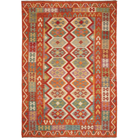 Kilim 201x288 Cm Kilim Afghanistan, Hand-carded Wool,