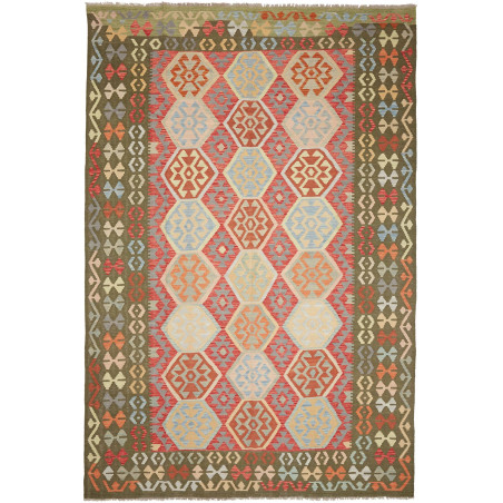 Kilim 198x302 Cm Kilim, Afghanistan, Hand-carded Wool (warp: