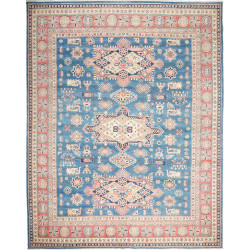 Hand Made Rug Kazak Afghanistan 247x314 Blue Re