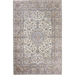 Hand Made Rug Kashan Persia 200x310 Beige Blue