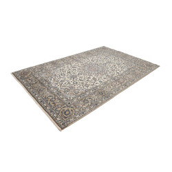 Hand Made Rug Kashan Persia 200x310 Beige Blue