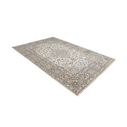 Hand Made Rug Kashan Persia 200x310 Beige Blue
