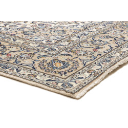 Hand Made Rug Kashan Persia 200x310 Beige Blue