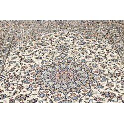 Hand Made Rug Kashan Persia 200x310 Beige Blue