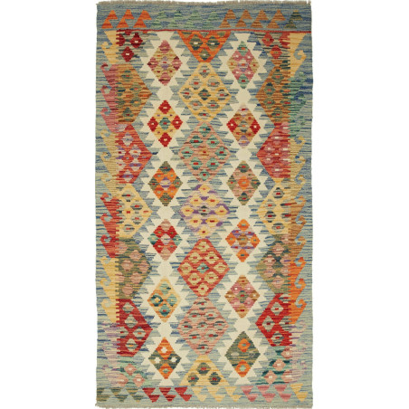 Kilim 102x189 Cm Kilim, Afghanistan, Hand-carded Wool On