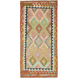 Kilim 98x204 Cm Kilim, Afghanistan, Hand-carded Wool (cotton
