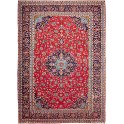 Hand Made Rug Ardakan Persia 248x348 Red Blue