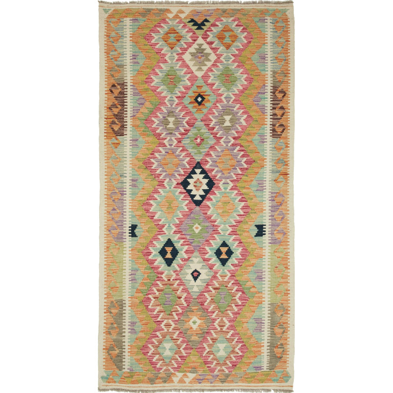 Kilim 101x200 Cm Kilim, Afghanistan, Hand-carded Wool,