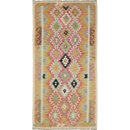 Kilim 101x200 Cm Kilim, Afghanistan, Hand-carded Wool,