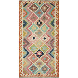 Kilim 101x202 Cm Kilim Afghanistan Hand-carded Wool (warp: