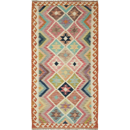 Kilim 101x202 Cm Kilim Afghanistan Hand-carded Wool (warp: