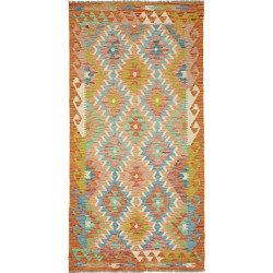 Kilim 102x201 Cm Kilim, Afghanistan, Hand-carded Wool (warp: