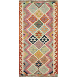 Kilim 101x203 Cm Kilim Afghanistan Hand-carded Wool (warp: