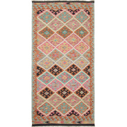 Kilim 103x202 Cm Kilim Afghanistan, Hand-carded Wool (warp: