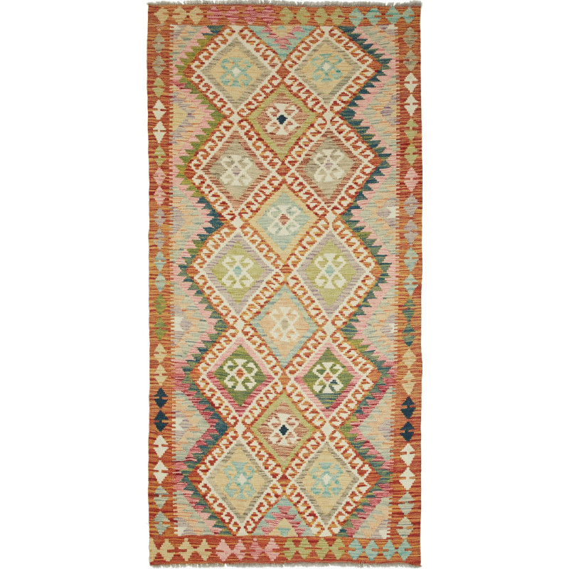 Kilim 101x210 Cm Kilim, Afghanistan, Hand-carded Wool,