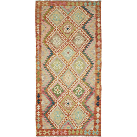 Kilim 101x210 Cm Kilim, Afghanistan, Hand-carded Wool,