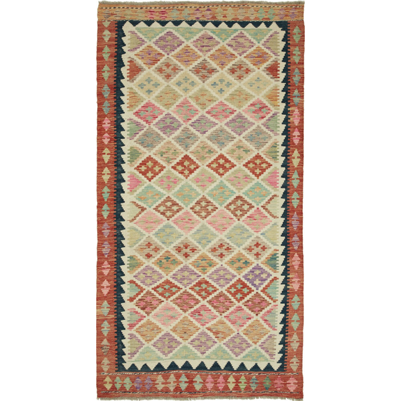 Kilim 105x203 Cm Kilim Afghanistan Hand-carded Wool 0.3 Cm