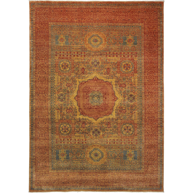 Rug Mamlouk Pakistan 211x300 Terracotta Red Yel