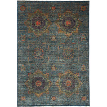 Rug Mamlouk Pakistan 203x299 Teal Ochre