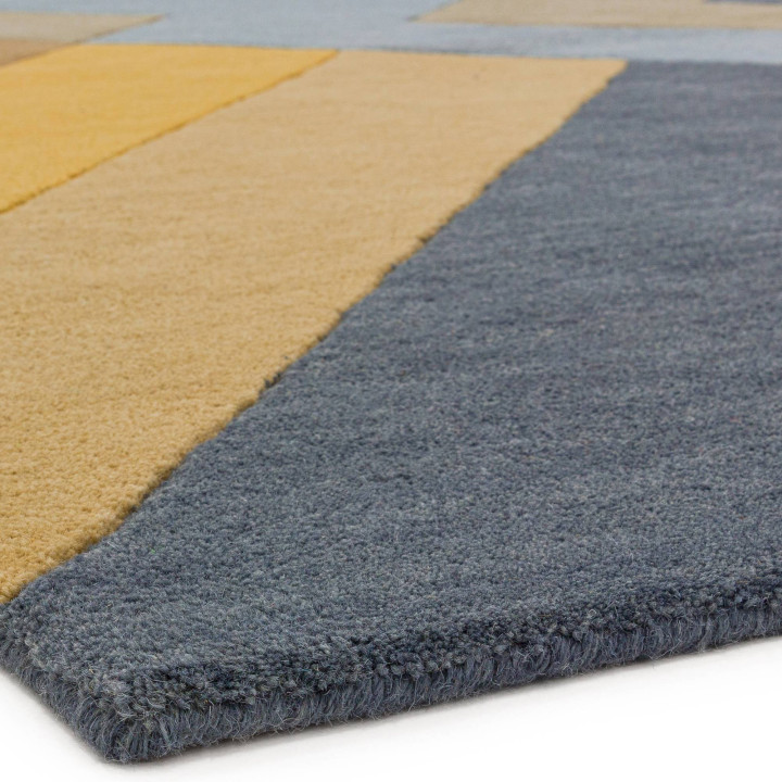 Rug Reef geometric grey yellow beige anthracite