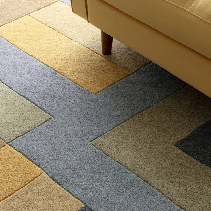 Tappeto Reef geometrico grigio chiaro e grigio s