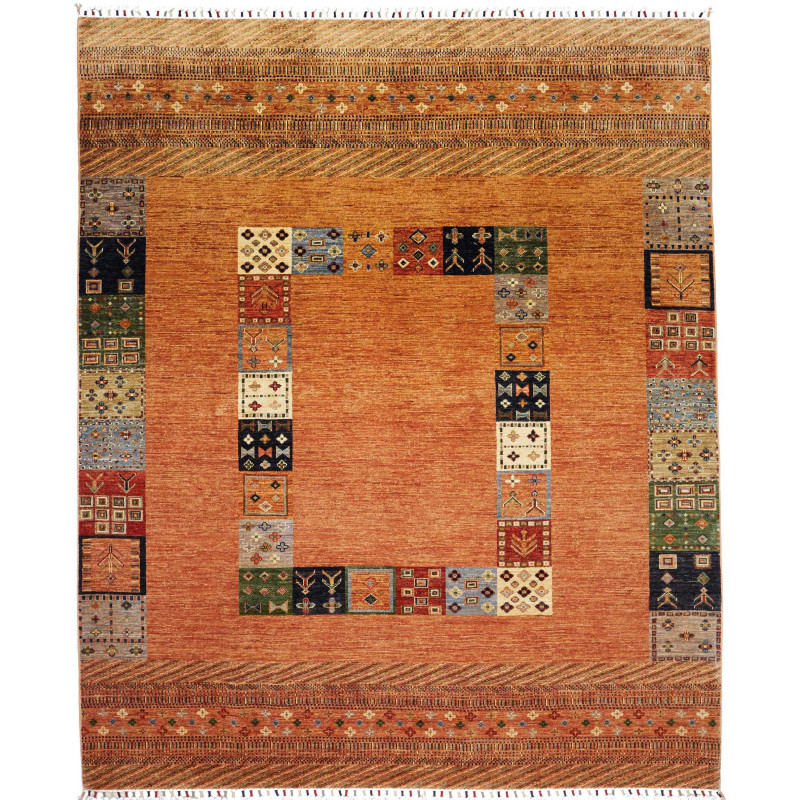 Siva 209x250 Cm Siva Pakistan Hand-carded Wool (warp Cotton)